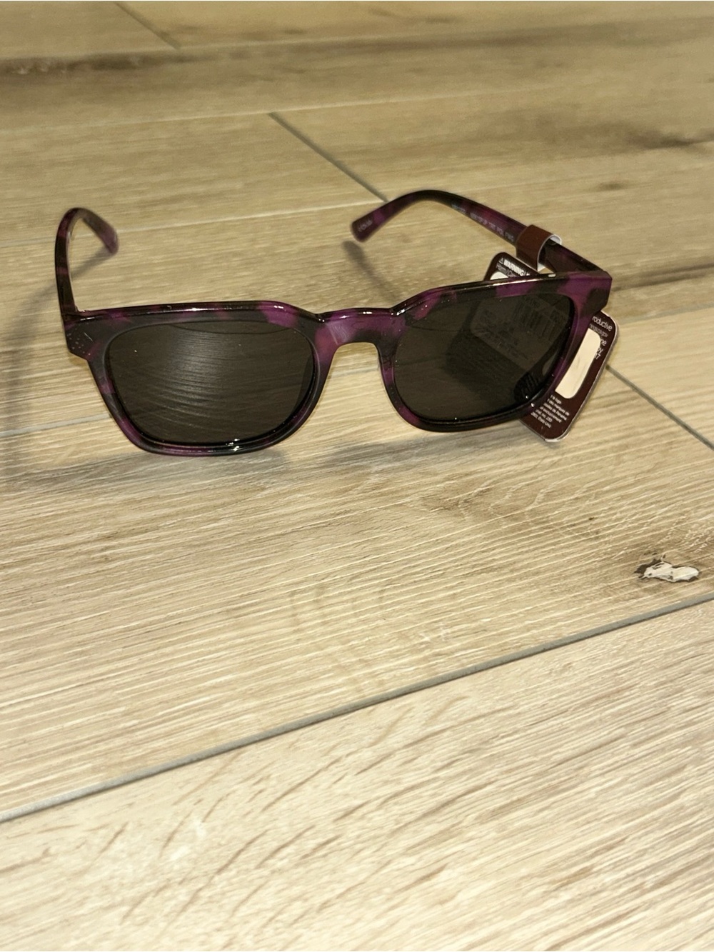 Panama Jack Purple Tortoise Square Sunglasses